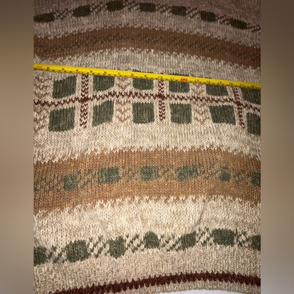 St. John's Bay Men's Patterned Crewneck Sweater - Olive, Brown, Cream - Picture 11 of 14